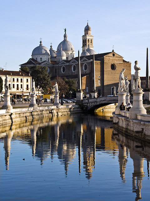 Padova, the Prato della Valle and the Church of Santa Giustina