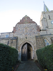 elham church, kent; porch gable by eden c20