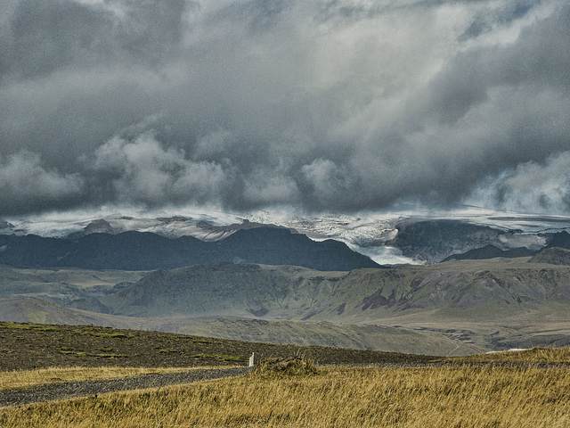 clouds, glacier