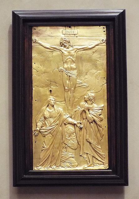 Tabernacle Door with the Crucifixion by Mochi in the Getty Center, June 2016