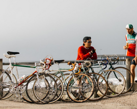 Pacific Ocean. Wes Hatakeyama and friends at 1/2 point of long route