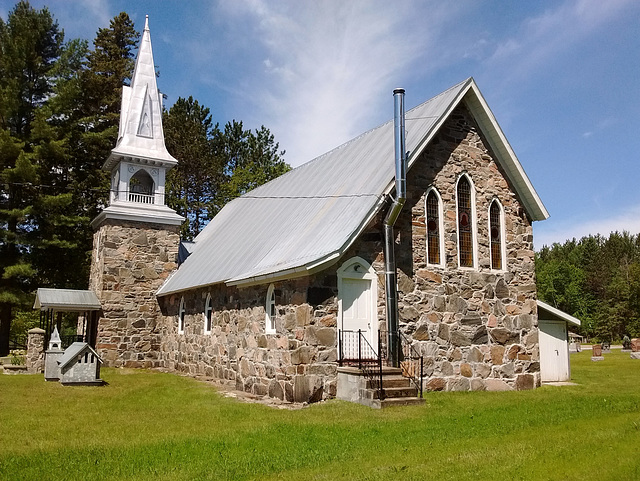 A church with her baby