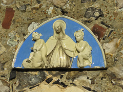 elham church, kent,  della robbia plaque added by eden
