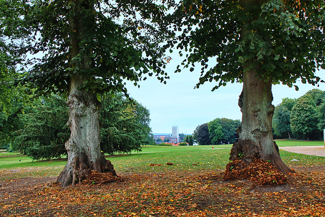 Hamburg, Jenischpark, Blick nach Finkenwerder