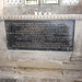 Memorial to John and Elizabeth Creed, St Mary's Church, Titchmarsh, Northamptonshire