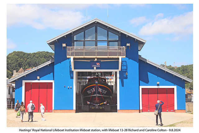 Hastings lifeboat in its station 9 8 2024