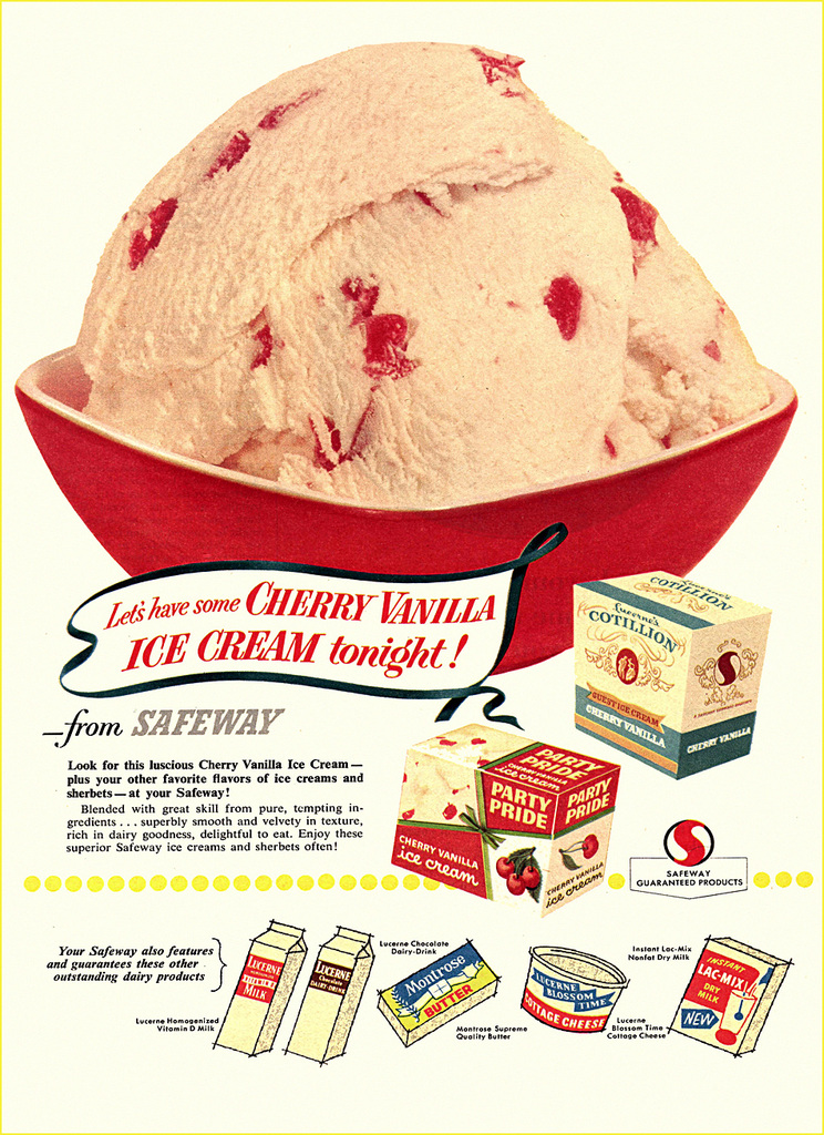 Safeway Ice Cream Ad, c1955