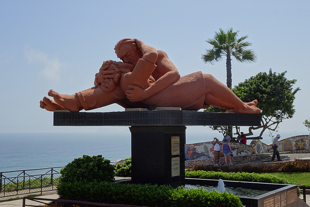 Sculpture In The Parque Del Amor