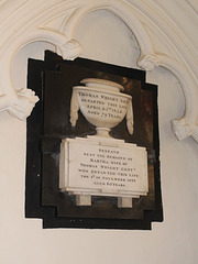 Memorial to Thomas and Martha Wright, All Saints Church, Lubenham, Leicestershire