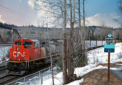Lumber train in Quesnel, BC