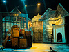 A Christmas carol stage set