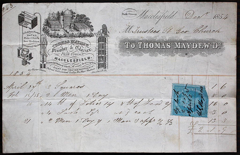 Thomas Maydew plumber and glazier