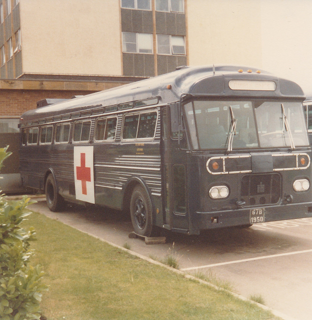 USAF hospital bus 67B 1950 at RAF Lakenheath - 4 Jul 1982 USAF hospital bus 67B 1950 at RAF Lakenheath - 4 Jul 1982