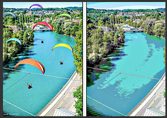 Gleiter über der Aare in Bern