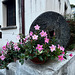 A decorative millstone.