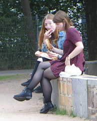 sitting on a wall
