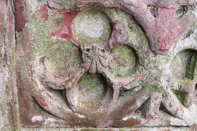 lanercost priory, cumbria,detail of tomb chest, late c14 ,dacre