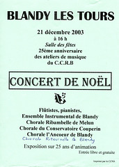 Concert à Blandy-les-Tours le 21 décembre 2003