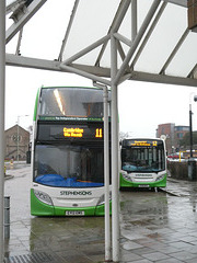 Stephensons buses in Newmarket - 23 Dec 2022 (P1140439)