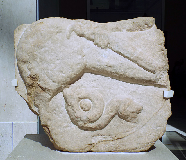 Iberian Ashlar with Centaur in the Archaeological Museum of Madrid, October 2022