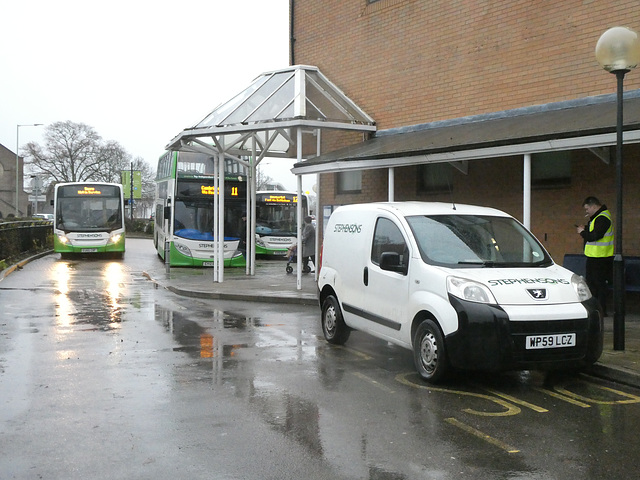 Stephensons in Newmarket bus station - 23 Dec 2022 (P1140444)