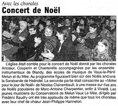 Concert à Vaux-le-Pénil le 19 décembre 2003