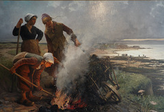 Les brûleuses  de Varech (1884) au musée des pëcheries de Fécamp (76)