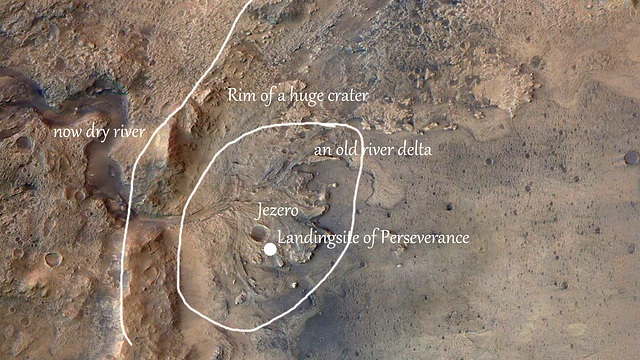 Perseverance landingsite on Mars