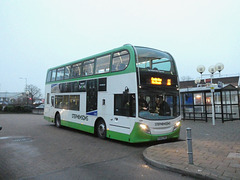 Stephensons 608 (EU64 CVR) in Newmarket - 23 Dec 2022 (P1140411)