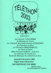 Concert au Châtelet-en-Brie le 06 décembre 2003