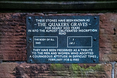 The Quakers graves along the path.