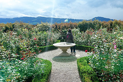 Sitzbrunnen im Rosengarten