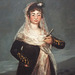 Detail of the Portrait of the Marquesa de Santiago by Goya in the Getty Center, June 2016