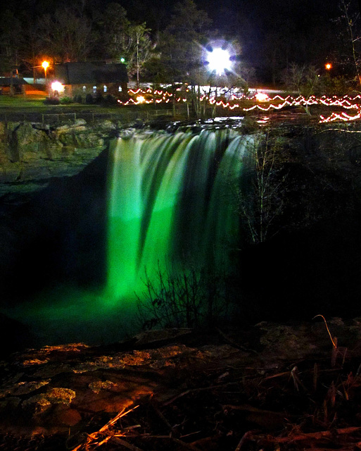 Noccalula Falls at Christmas