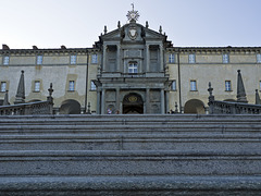 Oropa Sanctuary, Biella - Staircase and portal of Filippo Juvarra, architect and scenographer. (Messina, March 27, 1678 - Madrid, January 31, 1736)