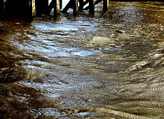 High Tide And Late Sun On A Fast Flowing Tyne, Newcastle