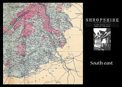 Shropshire 1884 map south east