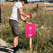 Route signs being set before the April 12 Eroica California rides