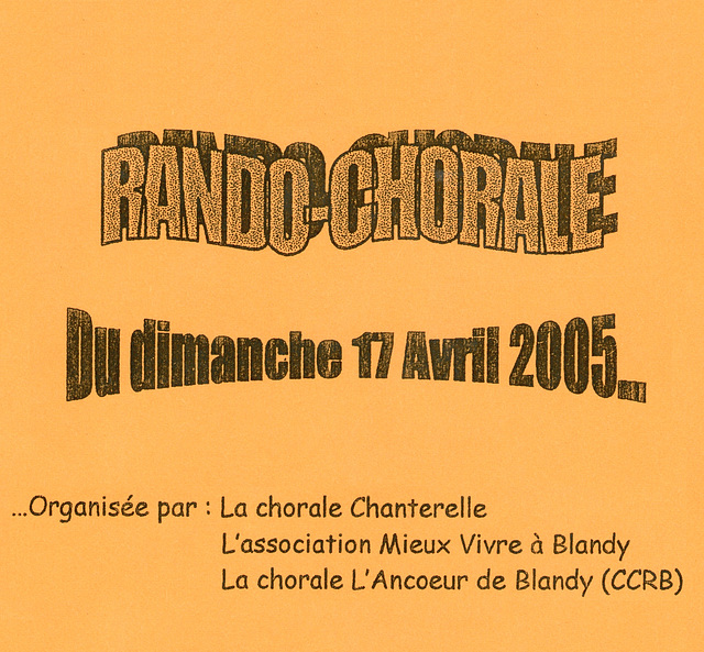 Rando-Choral à Blandy-les-Tours le 17 avril 2005