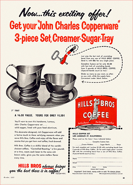 Hills Brothers Coffee Ad, 1955
