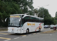 Marcus Lewis Coaches BF60 OFG approaching Fiveways, Barton Mills - 30 Jul 2022 (P1120831)