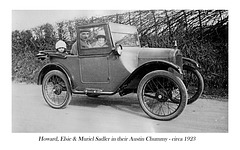 Howard Elsie & Muriel in their Austin Chummy c 1923