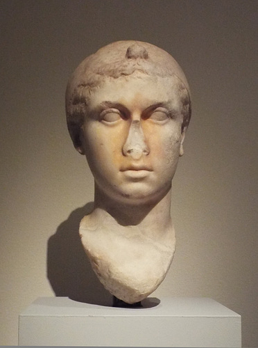 Marble Portrait Head of Kleopatra VII from Rome in the Metropolitan Museum of Art, June 2016