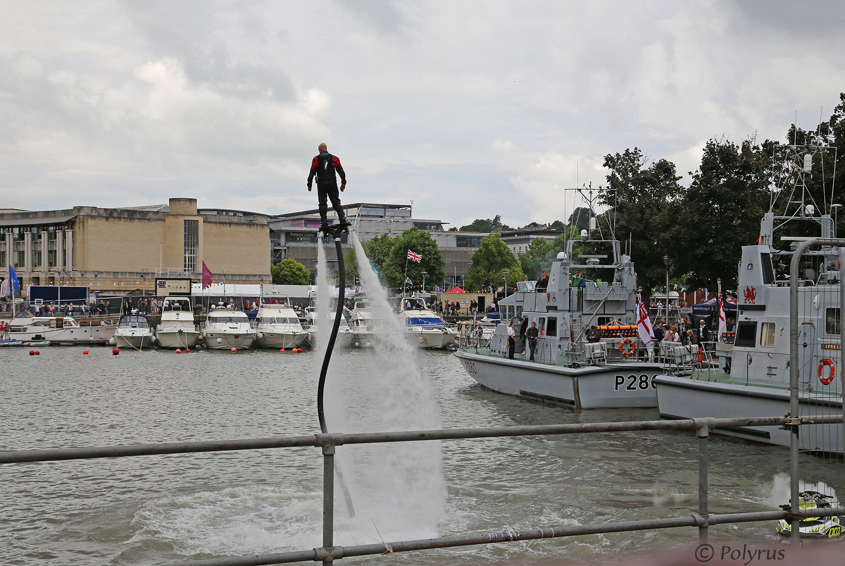 Flyboarding in Bristol Harbour