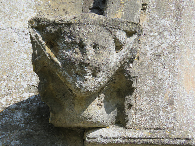 careby church, lincs (10) smiling lady on c13 porch