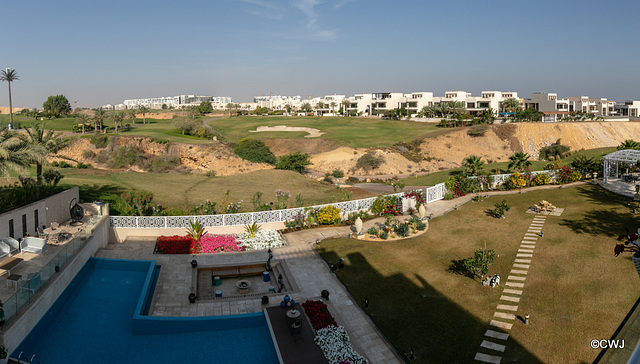 Views over Muscat Hills Golf course