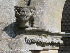 careby church, lincs (11) smiling lady on c13 porch