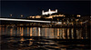 Bratislava castle at night.