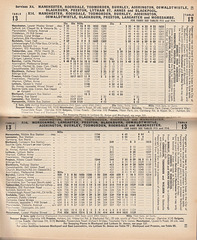 Ribble services X4/X14 timetable - Summer 1964