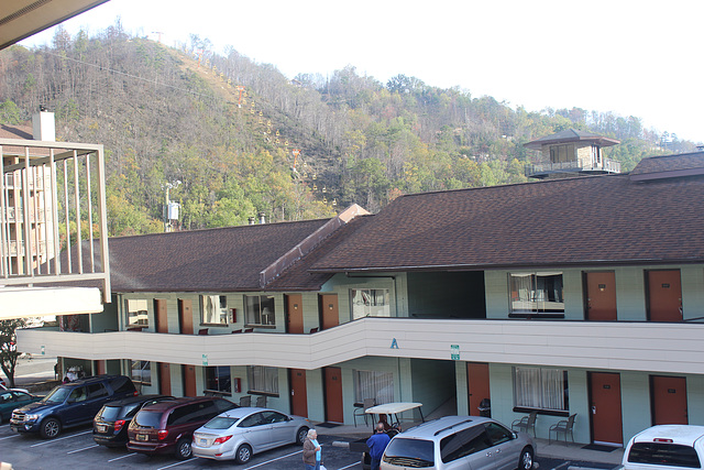 view from our balcony at LaConte View Lodge, Gatlinburg, Tennessee  USA